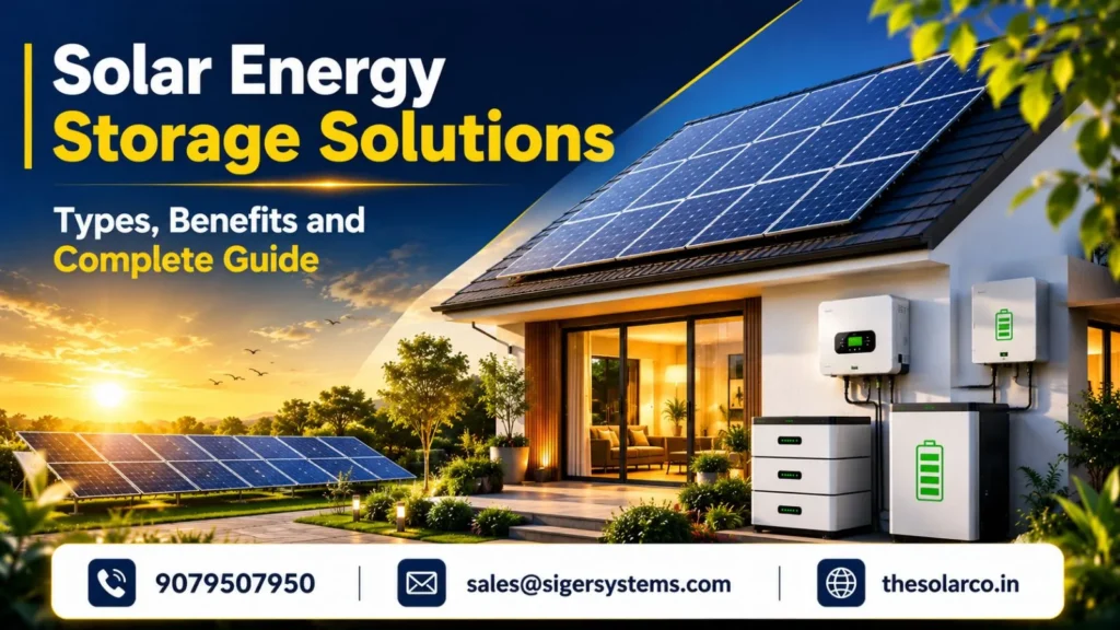 Solar Energy Storage Solutions Types, Benefits and Complete Guide