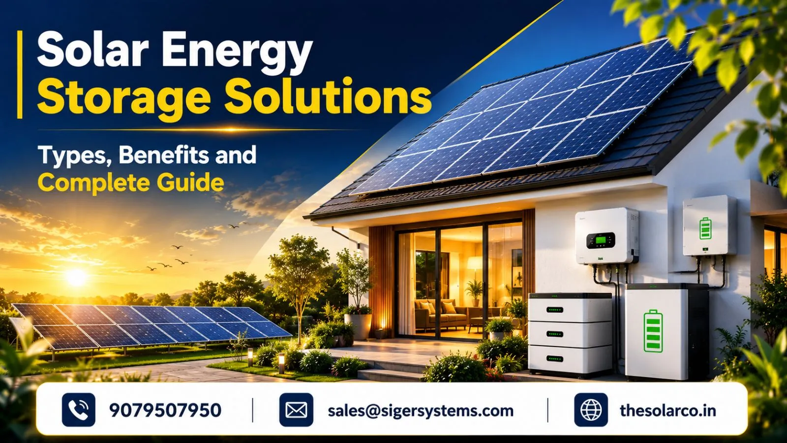 Solar Energy Storage Solutions Types, Benefits and Complete Guide