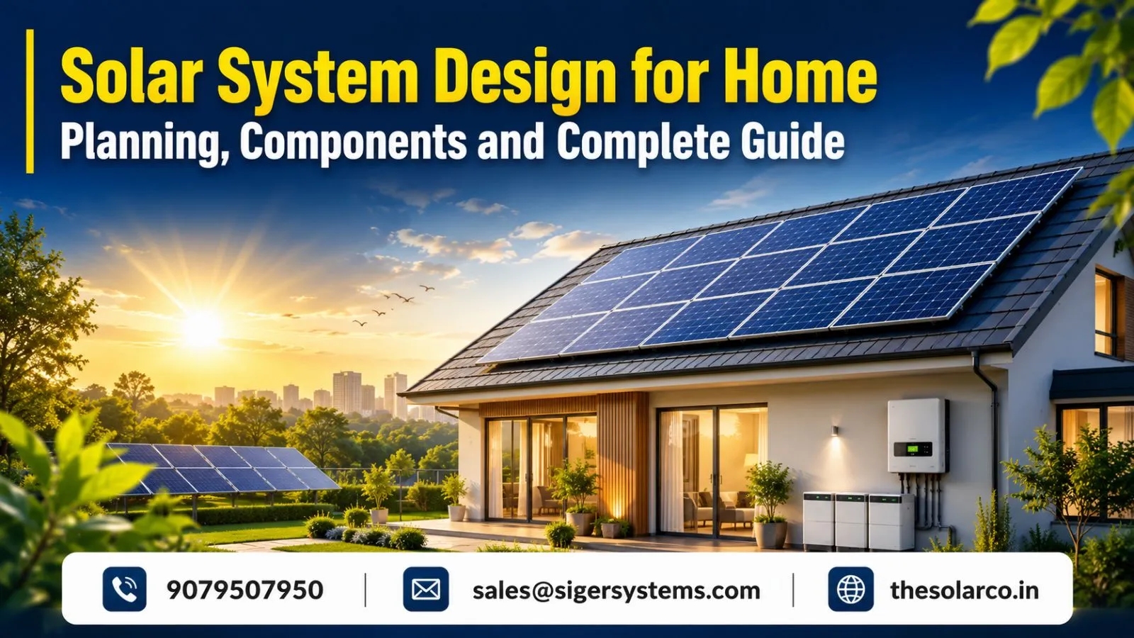 Solar System Design for Home Planning, Components and Complete Guide