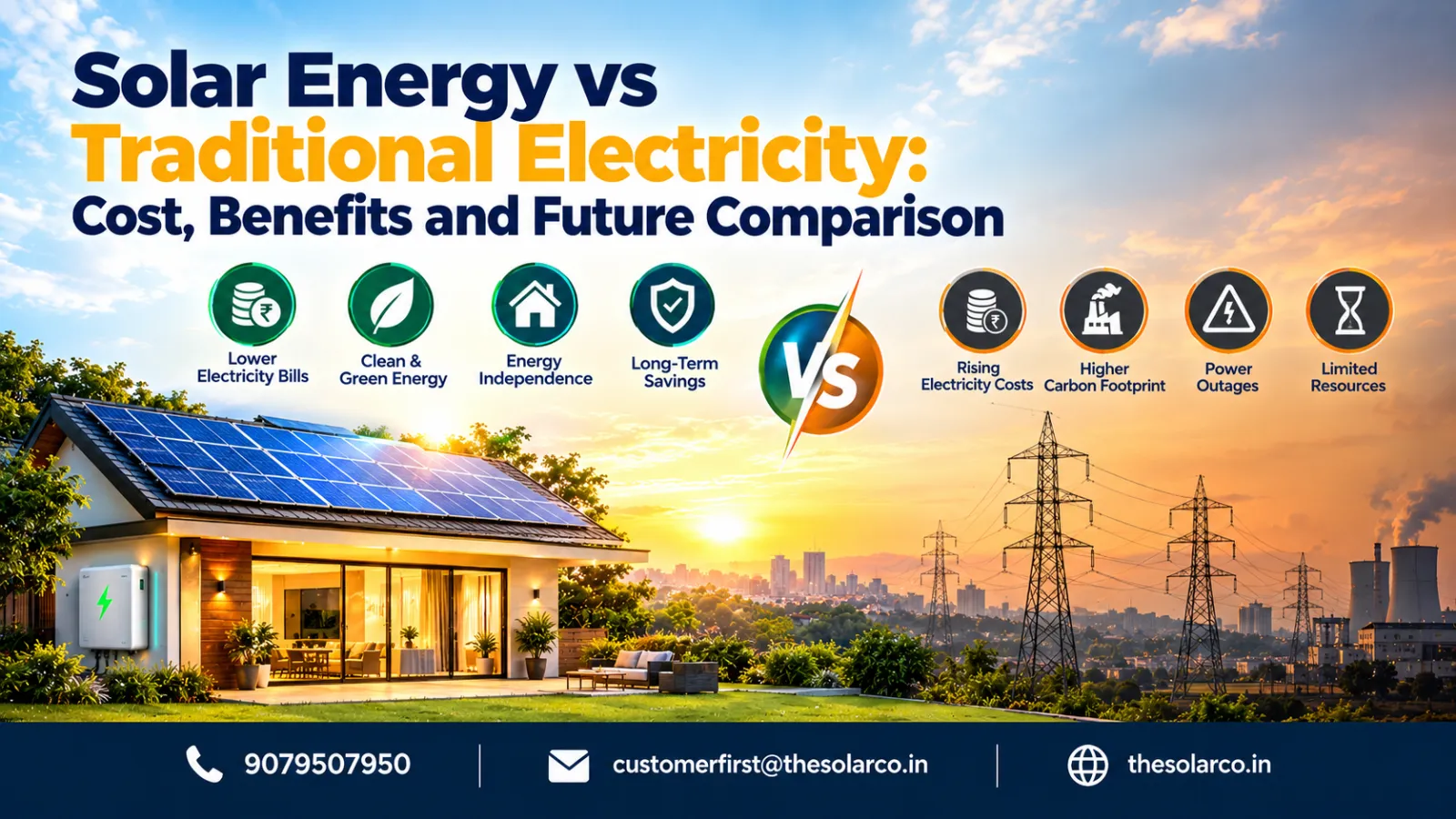 Solar Energy vs Traditional Electricity: Cost, Benefits and Future Comparison